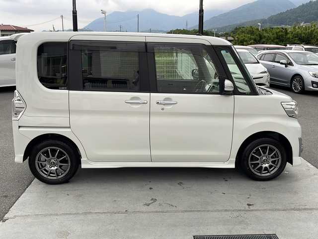 ダイハツ タント カスタム RS トップED SA 新潟県 2015(平27)年 10.4万km パールホワイトⅢ 純正SDナビ/バックモニター/ETC/パワーステアリング/両側パワースライドドア/オートエアコン/フルセグTV/ハーフレザーシート/4WD/アイドリングストップ/Bluetooth/14インチAW