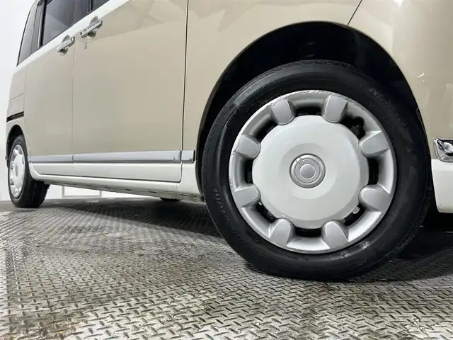 ダイハツ ムーヴ キャンバス G メイクアップ SA Ⅲ 大阪府 2018(平30)年 2.2万km パールホワイトⅢ/ナチュラルベージュマイカメタリック 2トーン 社外ナビ(フルセグ/DVD再生/Bluetooth) バックカメラ ETC 両側パワースライドドア 衝突軽減 オートハイビーム オートライト アイドリングストップ スマートキー ワンオーナー