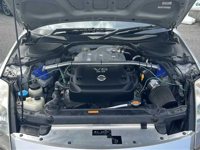 日産 フェアレディ Ｚ バージョンS 愛知県 2002(平14)年 7.6万km ダイヤモンドシルバー /禁煙車//社外ナビ(AVIC-MRP007)//社外１９インチアルミ//アミューズチタンマフラー//ビルシュタイン車高調//社外ステアリング//ETC//キーレスエントリー//電動格納ミラー//フロアマット//新車保証書//スペアキー
