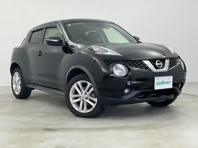 日産 ジューク 15RX Vセレクション 新潟県 2017(平29)年 6.2万km スーパーブラック 純正メモリナビ【MM316D-W】/　フルセグTV/Bluetooth/CD/DVD/USB/衝突被害軽減ブレーキ/レーンキープアシスト/ドライブレコーダー/バックモニター/ETC/アイドリングストップ/横滑り防止装置/オートライト/ステアリングスイッチ