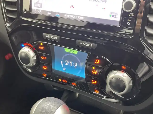 日産 ジューク 15RX Vセレクション 新潟県 2017(平29)年 6.2万km スーパーブラック 純正メモリナビ【MM316D-W】/　フルセグTV/Bluetooth/CD/DVD/USB/衝突被害軽減ブレーキ/レーンキープアシスト/ドライブレコーダー/バックモニター/ETC/アイドリングストップ/横滑り防止装置/オートライト/ステアリングスイッチ