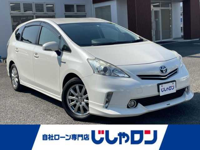 トヨタ プリウス α S Lセレクション 埼玉県 2014(平26)年 12.9万km ホワイトパールクリスタルシャイン (株)IDOMが運営する【じしゃロン川越店】の自社ローン専用車両になります。こちらは現金またはオートローンご利用時の価格です。自社ローンご希望の方は別途その旨お申付け下さい/純正SDナビ NSCP-W62/（ワンセグ/Bluetooth/CD/AM/FM）/モデリスタフルエアロ/バックカメラ/社外１６インチアルミホイール/ＨＩＤヘッドライト/オートライト/フォグ/ウインカーミラー/ビルトインＥＴＣ/スマートキー（スペアキー×1）/純正ドアバイザー/純正フロアマット/ステアリングリモコン/車両取扱説明書/保証書