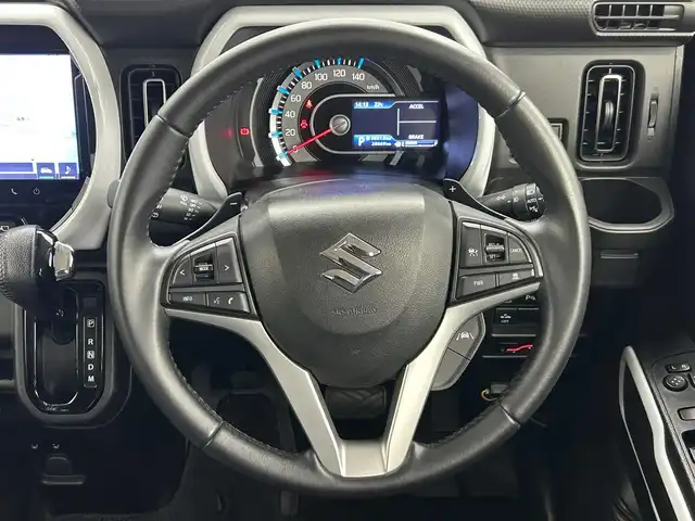 スズキ ハスラー HYBRID X ターボ 岡山県 2020(令2)年 2.9万km シフォンアイボリーM 純正９インチナビ　衝突軽減ブレーキ　アラウンドビューモニター　レーダークルーズコントロール　ビルトインＥＴＣ２．０　シートヒーター　Ｂｌｕｅｔｏｏｔｈ　フルセグＴＶ　ドライブレコーダー　オートライト