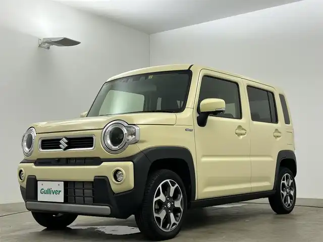 スズキ ハスラー HYBRID X ターボ 岡山県 2020(令2)年 2.9万km シフォンアイボリーM 純正９インチナビ　衝突軽減ブレーキ　アラウンドビューモニター　レーダークルーズコントロール　ビルトインＥＴＣ２．０　シートヒーター　Ｂｌｕｅｔｏｏｔｈ　フルセグＴＶ　ドライブレコーダー　オートライト