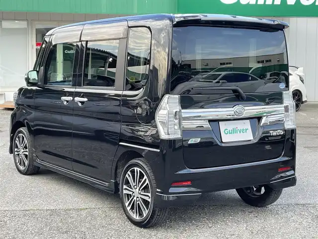 ダイハツ タント カスタム RS トップED SA 千葉県 2015(平27)年 3.6万km ブラックマイカメタリック スマートアシストII/純正8インチSDナビ【NSZN-W65DB】/・CD/DVD/MSV/Bluetooth/フルセグ/バックカメラ/両後パワースライドドア/スマートキー/社外前後ドライブレコーダー【ZDR-045】/ETC/ハーフレザーシート/純正キセノンヘッドライト/フォグランプ/本革巻きステアリング/ドアバイザー/純正15インチアルミホイール/サイドエアバッグ/新車時保証書＆取扱説明書