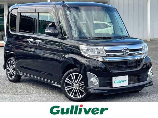 ダイハツ タント カスタム RS トップED SA 千葉県 2015(平27)年 3.6万km ブラックマイカメタリック スマートアシストII/純正8インチSDナビ【NSZN-W65DB】/・CD/DVD/MSV/Bluetooth/フルセグ/バックカメラ/両後パワースライドドア/スマートキー/社外前後ドライブレコーダー【ZDR-045】/ETC/ハーフレザーシート/純正キセノンヘッドライト/フォグランプ/本革巻きステアリング/ドアバイザー/純正15インチアルミホイール/サイドエアバッグ/新車時保証書＆取扱説明書