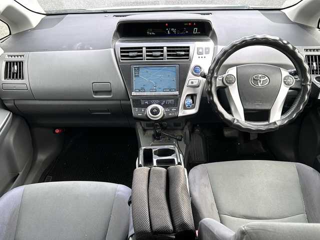 トヨタ プリウス α S ツーリングセレクション 茨城県 2013(平25)年 11.8万km ホワイトパールクリスタルシャイン 純正ＳＤナビ/バックカメラ/ビルトインＥＴＣ/ドライブレコーダー/フルセグＴＶ/ＣＤ/ＤＶＤ/Ｂｌｕｅｔｏｏｔｈ/ＵＳＢ/純正フロアマット/社外エアロ/社外アルミホイール/オートライト　