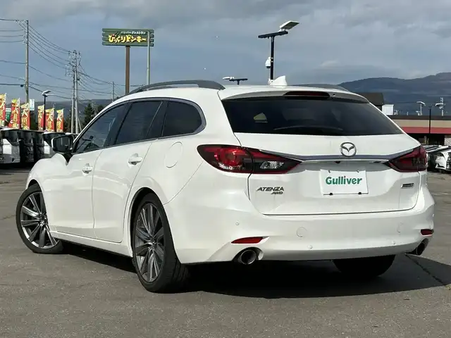マツダ アテンザ ワゴン XD Lパッケージ 道南・函館 2018(平30)年 3.4万km スノーフレイクホワイトパールマイカ /純正ナビ//フルセグＴＶ//ドライブレコーダー//全周位カメラ//サンルーフ//シートヒーター//ベンチレーション//ブラインドスポットモニター//クルーズコントロール//レーンキープアシスト//コーナーセンサー//オートライト//オートハイビーム//ＢＯＳＥスピーカー//レザーシート//ルーフレール//ステアリングヒーター//フロアマット//スマートキー//ETC