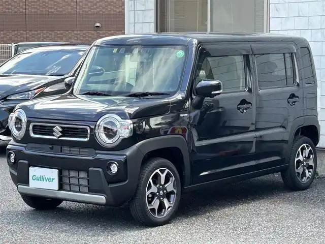 スズキ ハスラー HYBRID X 福岡県 2022(令4)年 0.1万km ブルーイッシュブラックパール3 ワンオーナー/純正9インチメモリナビ/(AM/FM/CD/DVD/スマートフォン連携/Bluetooth/フルセグTV)/サイド/バックカメラ/全方位モニター/スズキセーフティサポート/・デュアルカメラブレーキサポート/・リヤパーキングセンサー/・アダプティブクルーズコントロール/・車線逸脱警報機能/・誤発進抑制機能/・ふらつき警告機能/・先行車発進お知らせ機能/・ハイビームアシスト/オートライト/クリアランスソナー/コーナーセンサー/アイドリングストップ/純正15インチアルミホイール/シートヒーター(D/N)/ドライブレコーダー【HDR361GW】/360度メインカメラ、リアカメラ搭載/USB端子×3/電源ソケット×1/シートバックテーブル/純正フロアマット/革巻きステアリング/ドアバイザー/電格ウィンカーミラー/スペアキー×1/保証書/取扱説明書