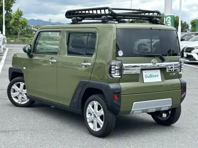 ダイハツ タフト G クロムベンチャー 奈良県 2023(令5)年 1.2万km フォレストカーキメタリック ガラスルーフ　/ディスプレイオーディオ　/ルーフラック　/アラウンドビューモニター　/ＥＴＣ /革巻きステアリング /ブレーキホールド /電子パーキング /クリアランスソナー /LEDヘッドライト /前席シートヒーター