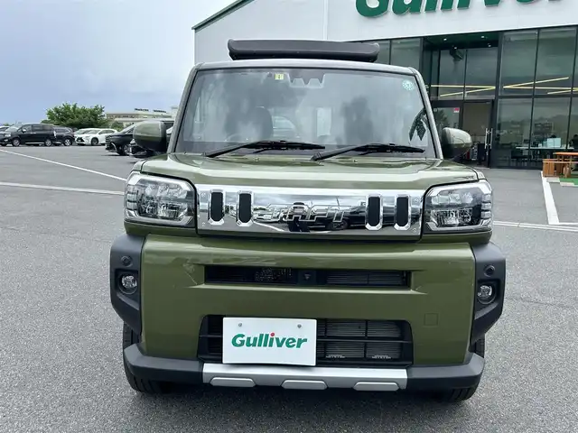ダイハツ タフト G クロムベンチャー 奈良県 2023(令5)年 1.2万km フォレストカーキメタリック ガラスルーフ　/ディスプレイオーディオ　/ルーフラック　/アラウンドビューモニター　/ＥＴＣ /革巻きステアリング /ブレーキホールド /電子パーキング /クリアランスソナー /LEDヘッドライト /前席シートヒーター