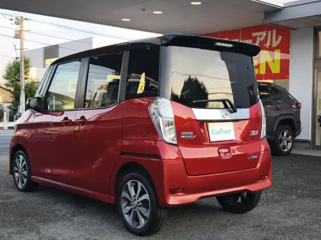 日産 デイズ ルークス ハイウェイスターX Gパッケージ 熊本県 2016(平28)年 10万km スパークリングレッド/ブラック 純正ナビ/【フルセグTV/Bluetooth/CD/DVD】/全周囲/バックカメラ/両側パワースライドドア/衝突軽減防止装置/オートライト/ウィンカーミラー/革巻きステアリング/ステアリングスイッチ/純正15インチAW/プッシュスタート/スマートキー/ETC/純正フロアマット/ベンチシート/アイドリングストップ/横滑り防止装置
