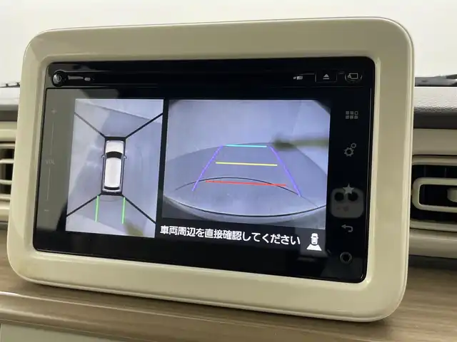 スズキ ラパン X 熊本県 2016(平28)年 5万km ブルーイッシュブラックパール3 禁煙車　/純正ナビ（ＣＤ・ＤＶＤ・フルセグ・ＢＴ・ＡＵＸ・ＵＳＢ）/全周囲カメラ　/運転席シートヒーター　/衝突軽減ブレーキ　/横滑り防止　/アイドリングストップ/オートライト　/ＨＩＤライト　/純正フロアマット/電動格納ミラー