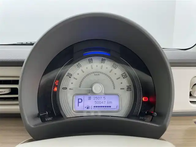 スズキ ラパン X 熊本県 2016(平28)年 5万km ブルーイッシュブラックパール3 禁煙車　/純正ナビ（ＣＤ・ＤＶＤ・フルセグ・ＢＴ・ＡＵＸ・ＵＳＢ）/全周囲カメラ　/運転席シートヒーター　/衝突軽減ブレーキ　/横滑り防止　/アイドリングストップ/オートライト　/ＨＩＤライト　/純正フロアマット/電動格納ミラー