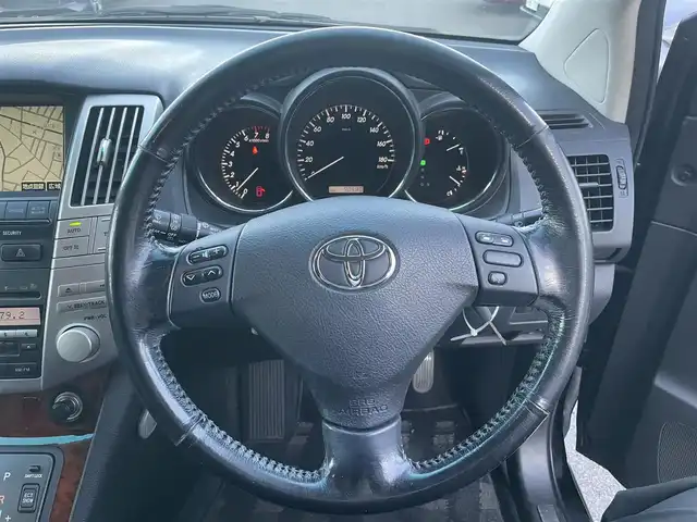 トヨタ ハリアー 240G Lパッケージ 静岡県 2011(平23)年 9.1万km ブラック HDDナビ/CD・MD/バックカメラ/ETC/HID/Wエアバッグ/AFS/ABS/本革シート（前席シートヒーター付）/純正アルミホイール