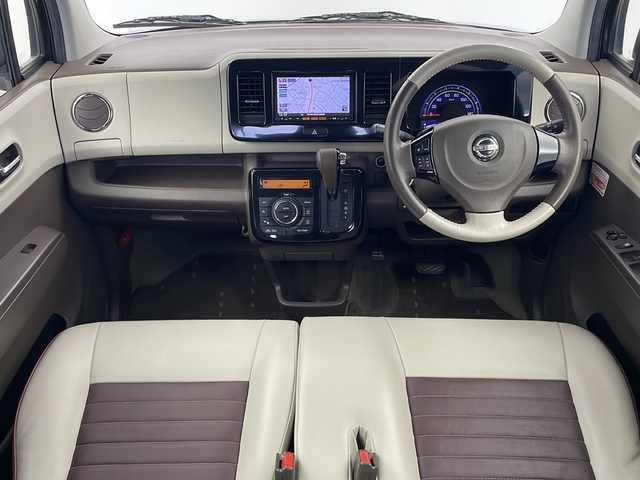 日産 モコ ドルチェX 栃木県 2014(平26)年 13万km アーバンブラウン 純正7インチナビ/AM FM CD SD　フルセグTV/ETC/オートエアコン/オートライト/アイドリングストップ/純正アルミホイール/純正マット/HIDヘッドライト/リアワイパー