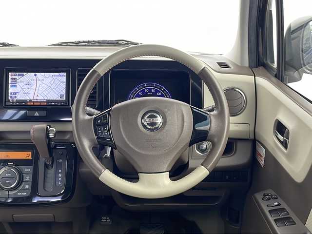 日産 モコ ドルチェX 栃木県 2014(平26)年 13万km アーバンブラウン 純正7インチナビ/AM FM CD SD　フルセグTV/ETC/オートエアコン/オートライト/アイドリングストップ/純正アルミホイール/純正マット/HIDヘッドライト/リアワイパー