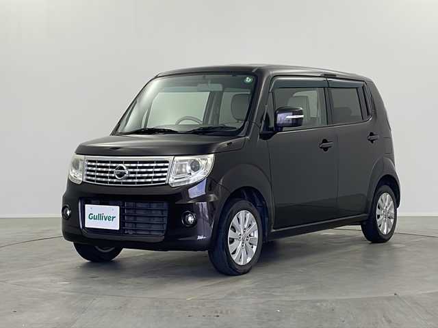 日産 モコ ドルチェX 栃木県 2014(平26)年 13万km アーバンブラウン 純正7インチナビ/AM FM CD SD　フルセグTV/ETC/オートエアコン/オートライト/アイドリングストップ/純正アルミホイール/純正マット/HIDヘッドライト/リアワイパー