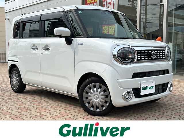 スズキ ワゴンＲ スマイル HYBRID X 鳥取県 2024(令6)年 0.8万km ピュアホワイトP 女性ワンオーナー/スマートキー/デュアルカメラサポート/レーンデパーチャー/ドライブレコーダー/クリアランスソナー/両側パワースライド/全方位カメラ/メーカーナビゲーション/フルセグ・Bluetooth/オートエアコン/D席シートヒーター/ベンチシート/LEDヘッドライト/LEDフォグライト/メッキリアガーニッシュ/ビルトインETC/保証書・取説