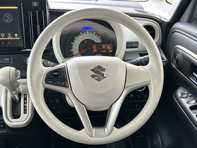 スズキ ワゴンＲ スマイル HYBRID X 鳥取県 2024(令6)年 0.8万km ピュアホワイトP 女性ワンオーナー/スマートキー/デュアルカメラサポート/レーンデパーチャー/ドライブレコーダー/クリアランスソナー/両側パワースライド/全方位カメラ/メーカーナビゲーション/フルセグ・Bluetooth/オートエアコン/D席シートヒーター/ベンチシート/LEDヘッドライト/LEDフォグライト/メッキリアガーニッシュ/ビルトインETC/保証書・取説