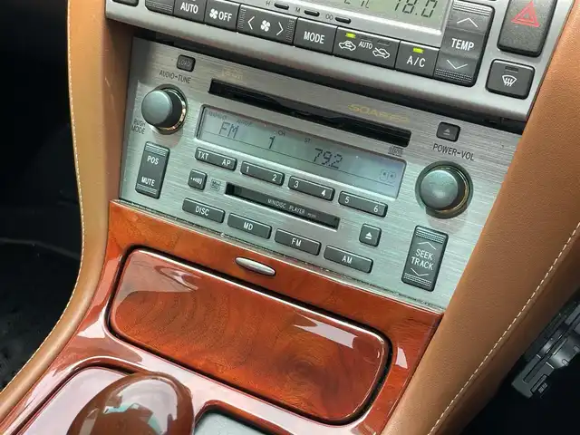 トヨタ ソアラ 430SCV 静岡県 2001(平13)年 12.5万km シルバーM マークレビンソンサウンド/純正ナビ　/ブラウンレザーシート　/前席PWシート＆シートヒーター　/クルコン  /ステアリングリモコン　/ウッドコンビステアリング/木目調パネル/オートライト /純正１８インチAW /スペアキー/保証書/取説
