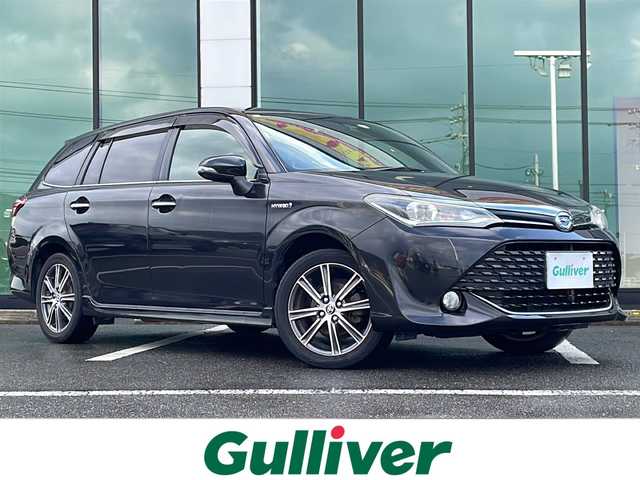 トヨタ カローラ フィールダー ハイブリッドG ダブルバイビー 福岡県 2015(平27)年 14.6万km ブラックマイカ 社外メモリナビ/MDV-Z702W/フルセグTV/BT接続/スマートキー/プッシュスタート/nanoeエアコン/ビルトインETC/純正ドアバイザー/純正フロアマット/純正16インチアルミホイール