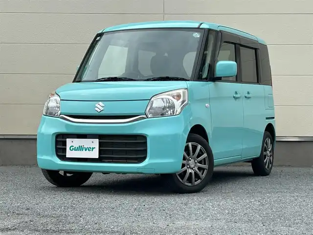 スズキ スペーシア G 茨城県 2017(平29)年 4.7万km フレンチミントPM KENWOODナビ(KXM-E501W)/DN席シートヒーター/Bluetooth接続/プッシュスタート/オートエアコン/ワンセグTV/Wエアバック/社外アルミホイール/純正フロアマット/DVD再生可/ベンチシート/保証書/取扱説明書