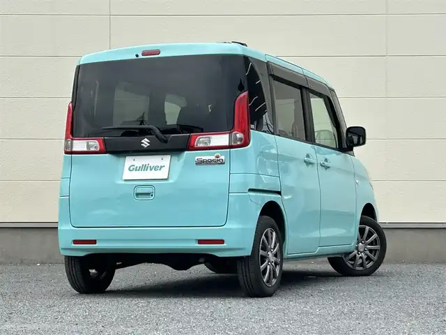 スズキ スペーシア G 茨城県 2017(平29)年 4.7万km フレンチミントPM KENWOODナビ(KXM-E501W)/DN席シートヒーター/Bluetooth接続/プッシュスタート/オートエアコン/ワンセグTV/Wエアバック/社外アルミホイール/純正フロアマット/DVD再生可/ベンチシート/保証書/取扱説明書
