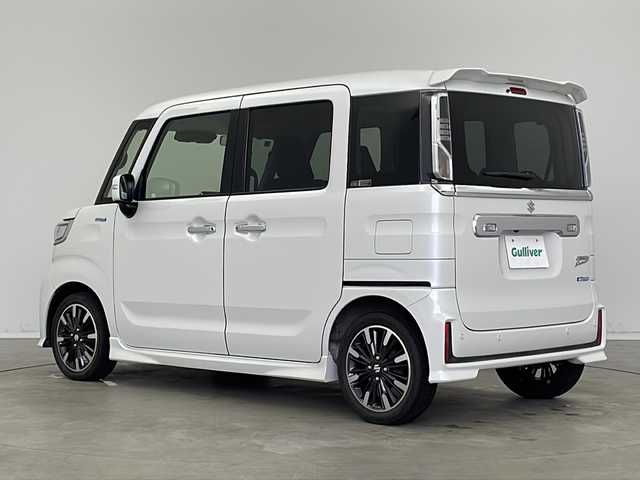 スズキ スペーシア カスタム HYBRID XS ターボ 新潟県 2021(令3)年 5.8万km ピュアホワイトP 社外メモリナビ(MDV-S708L)/フルセグTV/LEDヘッドライト/両側パワースライドドア/パドルシフト/ビルトインETC/ヘッドアップディスプレイ/リアコーナーセンサー/社外シートカバー(Bros clazzio)/レーダークルーズコントロール/スマートキー/レーンキープアシスト/ターボ/シートヒーター/社外フロアマット/LEDヘッドライト