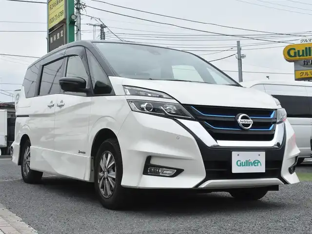 日産 セレナ e－パワー ハイウェイスター V 神奈川県 2018(平30)年 8.2万km ブリリアントホワイトパール 2トーン ワンオーナー/プロパイロット/純正メモリナビ/フルセグテレビ/アラウンドビューモニター/フリップダウンモニター/両側パワースライドドア/ETC/LEDヘッドライト/スマートルームミラー/ドライブレコーダー/エンジンプッシュスタート/保証書/取説/ナビ説/記録(R.1.2.3.4.5.6)