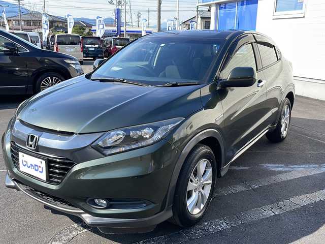 ホンダ ヴェゼル ハイブリッド X 長野県 2014(平26)年 9.5万km ミスティックグリーンパール (株)IDOMが運営する【じしゃロン長野店】の自社ローン専用車両になります/こちらは現金またはオートローンご利用時の価格です。自社ローンご希望の方は別途その旨お申付け下さい./純正ナビ/バックカメラ/ステアリングスイッチ/ETC/クルーズコントロール/シートヒーター/スマートキープッシュスタート