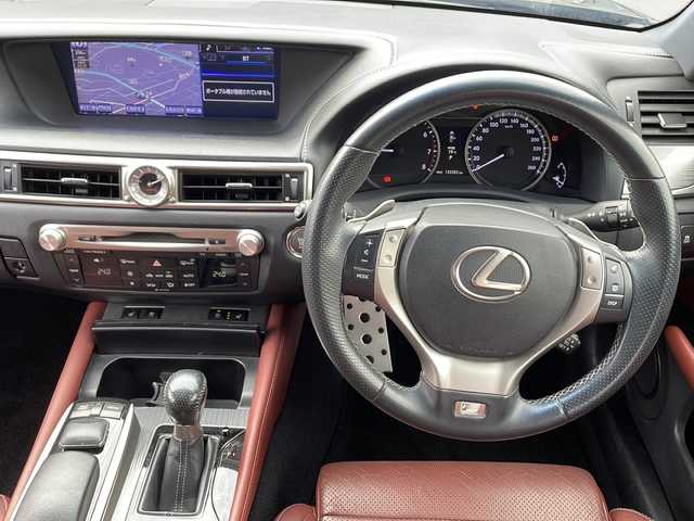 レクサス ＧＳ 250 Fスポーツ 山口県 2012(平24)年 13.3万km ブラック 茶レザーシート/純正19インチアルミホイール（前後異形サイズ）/純正ナビ/Bluetooth/フルセグTV/バックカメラ/前席シートヒーター/前席ベンチレーション/前席パワーシート/クルーズコントロール/ビルトインETC/社外前方ドライブレコーダー/LEDヘッドライト/LEDフォグライト/スマートキー＆プッシュスタート/後席サンシェード/電子制御パーキングブレーキ/横滑り防止装置/電動チルト＆テレスコピック/保証書・取説/スペアキー1個、カードキー1個