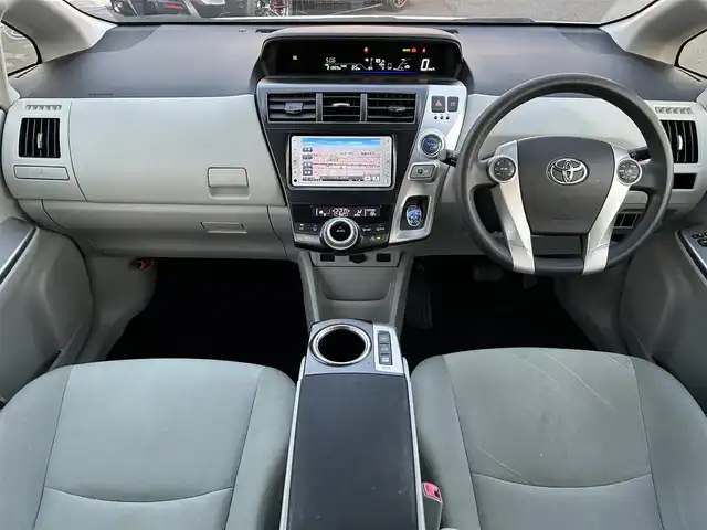 トヨタ プリウス α S 広島県 2012(平24)年 8.2万km ホワイトパールクリスタルシャイン 車検満了 令和9年10月/純正ナビ/（CD/TV/Bluetooth）/クリアランスソナー/ＥＴＣ/バックカメラ/HIDヘッドライト/フォグランプ/純正16インチAW/プッシュスタート/スペアキー/純正フロアマット/電格ミラー/ウインカーミラー