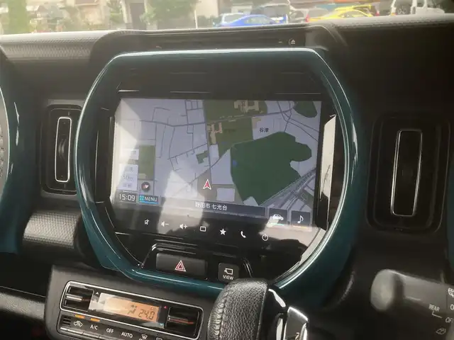 スズキ ハスラー HYBRID X ターボ 埼玉県 2020(令2)年 11.5万km デニムブルー ガンメタリック 2トーン (株)IDOMが運営する【じしゃロン鳩ヶ谷店】の自社ローン対象車両になります。こちらは現金ご利用時の価格です。自社ローンご希望の方は別途その旨お申付け下さい。/登録時114830km/ターボ車/純正ナビ/フルセグテレビ/全方位モニター/アイドリングストップ/デュアルカメラブレーキサポート/アダプティブクルーズコントロール/車線逸脱警告機能/車線逸脱抑制機能/プッシュスタート/ETC/ドライブレコーダー/純正15インチAW/前席シートヒーター/スマートキー/オートライト/ダブル/サイド/カーテンエアバッグ/パドルシフト/革巻きステアリング/前席背面ドリンクホルダー/助手席シートアンダーボックス