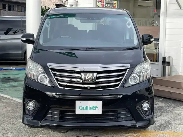 トヨタ アルファード 350S タイプゴールドⅡ 神奈川県 2014(平26)年 10.7万km ブラック メーカーOPHDDナビ/　（CD・DVD・Bluetooth）/フルセグTV/パノラミックビューモニター/両側パワースライドドア/パワーバックドア/クルーズコントロール/ビルトインETC/キセノンライト/デイライト付きLEDフォグライト/クリアランスソナー/ハーフレザーシート/前後ドライブレコーダー/パンテーラカーセキュリティ/スマートキー/保証書/取扱説明書