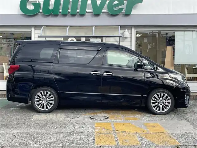 トヨタ アルファード 350S タイプゴールドⅡ 神奈川県 2014(平26)年 10.7万km ブラック メーカーOPHDDナビ/　（CD・DVD・Bluetooth）/フルセグTV/パノラミックビューモニター/両側パワースライドドア/パワーバックドア/クルーズコントロール/ビルトインETC/キセノンライト/デイライト付きLEDフォグライト/クリアランスソナー/ハーフレザーシート/前後ドライブレコーダー/パンテーラカーセキュリティ/スマートキー/保証書/取扱説明書