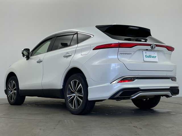 トヨタ ハリアー G 鹿児島県 2021(令3)年 5.3万km ホワイトパールクリスタルシャイン ワンオーナー/純正ディスプレイオーディオ/（Bluetooth/フルセグテレビ）/バックカメラ/ドライブレコーダー/ETC/デジタルインナーミラー/トヨタタセーフティセンス/・プリクラッシュセーフティ/・レーントレーシングアシスト/・オートマチックハイビーム/・レーダークルーズコントロール/パワーシート/パワーバックドア/LEDヘッドライト/モデリスタエアロ（R）/ハーフレザーシート