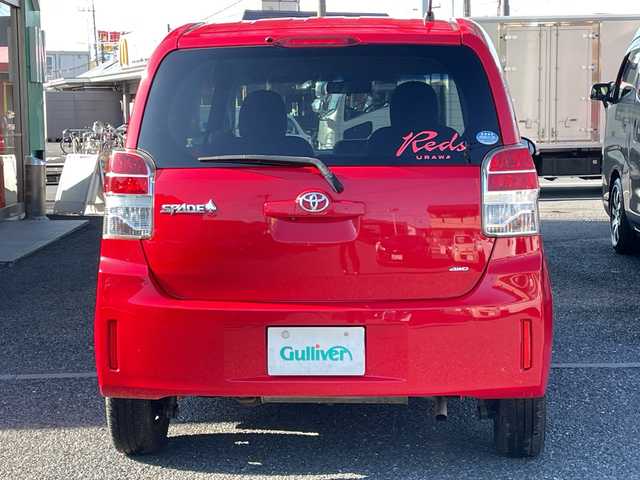 トヨタ スペイド G 埼玉県 2013(平25)年 10.9万km スーパーレッドⅤ ・4WD/・社外ナビ（TV/BT/USB）/・フルセグテレビ/・バックカメラ/・運転席シートヒーター/・ETC/・ステアリングスイッチ/・横滑り防止装置/・オートライト/・HIDヘッドライト/・ハロゲンフォグライト/・ドアバイザー/・純正フロアマット/・プッシュスタート/・スマートキー/・スペアキー×１/・取扱説明書