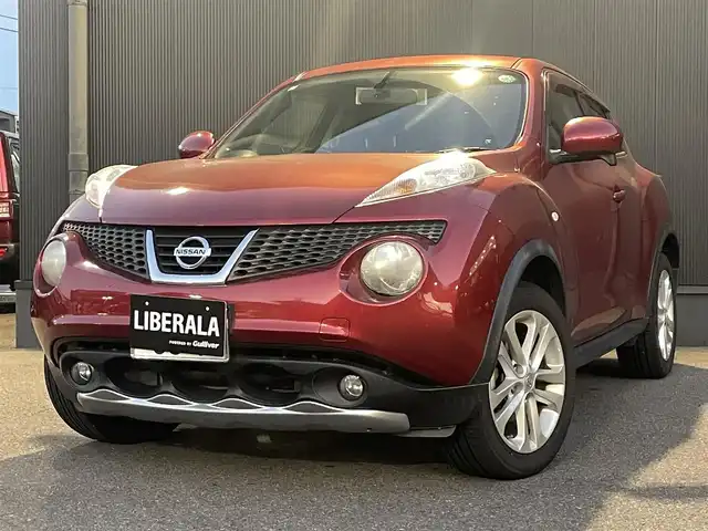 日産 ジューク 15RS タイプV 香川県 2011(平23)年 14.2万km ラディアントレッド 純正オーディオ/オートライト/ワンオーナー/スマートキー/電格ミラー/１７インチAW