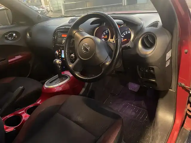 日産 ジューク 15RS タイプV 香川県 2011(平23)年 14.2万km ラディアントレッド 純正オーディオ/オートライト/ワンオーナー/スマートキー/電格ミラー/１７インチAW