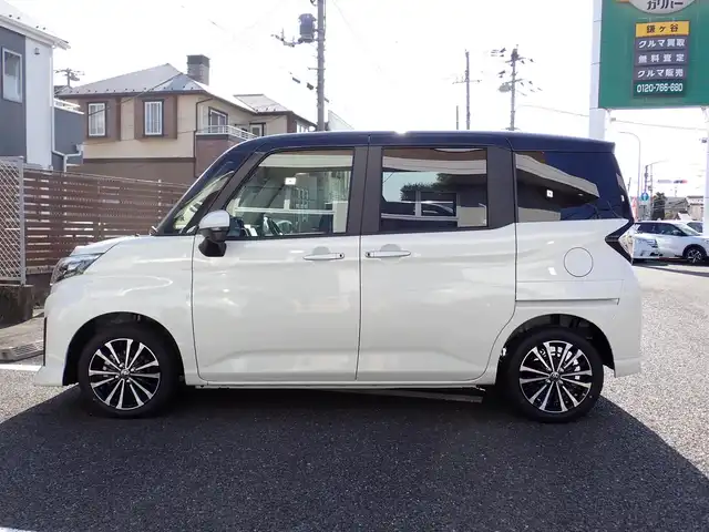 トヨタ ルーミー カスタムG－T 千葉県 2025(令7)年 0.1千km ブラックマイカメタリック/パールホワイト2トーン 【登録済未使用車】/【ブラック&パールホワイト３（X99）】/コンフォートパッケージ/純正9インチディスプレイオーディオ/・フルセグTV/Bluetooth/パノラミックビューモニター/バックカメラ/両側パワースライドドア/プッシュスタート/スマートキー2本/前席シートヒーター/スマートアシスト/・衝突警報機能/・衝突回避支援ブレーキ機能/・ブレーキ制御付誤発進抑制機能/・車線逸脱警報機能/・路側逸脱警報機能/・先行車発進お知らせ機能/・標識認識機能/・アダプティブクルーズコントロール/純正15インチAW/LEDヘッドライト/フォグライト/取扱説明書/保証書/