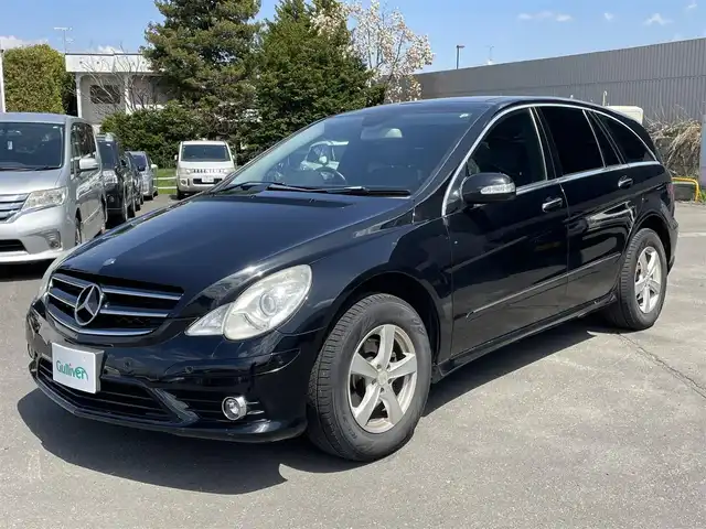 メルセデス・ベンツ Ｒ３５０ 4MATIC 道央・札幌 2009(平21)年 6.2万km オブシディアンブラック サンルーフ開閉不良/サンルーフ/純正ナビ/ワンセグTV/CD/DVD/バックカメラ/本革シート/パワーシート/シートヒーター/シートメモリー/パワーバックドア/コーナーセンサー/クルーズコントロール/HIDヘッドライト/フォグランプ/社外17インチアルミホイール/純正19インチアルミホイール夏タイヤ積み込み/リモコンキー2本/ETC