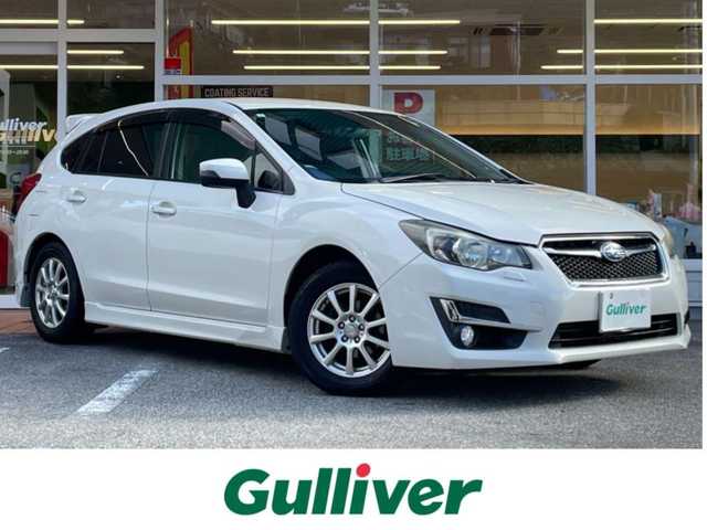 スバル インプレッサ スポーツ 1．6i－S 岐阜県 2015(平27)年 14.5万km クリスタルホワイトP ワンオーナー/4WD/SDナビ/【Bluetooth．CD.DVD.AM/FM．USB】/ハーフレザーシート/純正フロアマット/バックカメラ/ETC/横滑り防止装置/ウィンカーミラー/ドアバイザー/キセノンヘッドライト/フォグライト/スマートキー/積み込みサマータイヤ/保証書/取扱説明書/スペアキー