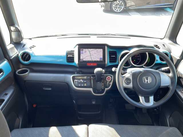 ホンダ Ｎ ＢＯＸ 2トーン SSパッケージ 山口県 2014(平26)年 6.3万km イノセントブルーメタリック ワンオーナー/禁煙車/ドライブレコーダー/スマートキー/プッシュスタート/ETC/ストラーダメモリナビ/(DTV/BT/DVD/ラジオ)/バックカメラ/両側パワースライドドア/ドアバイザー/純正アルミホイール/純正フロアマット/横滑り防止装置/スペアキー/ドアバイザー/CTBA(シティブレーキアシストシステム)/保証書/取扱説明書/記録簿