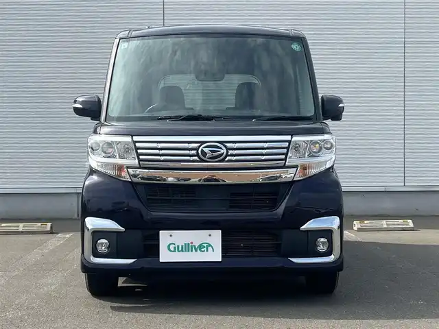 ダイハツ タント カスタム X 秋田県 2017(平29)年 9.8万km ナイトシャドーパープルクリスタルM ４WD/社外オーディオ（AM/FM/CD)/LEDヘッドライト/社外アルミ/スマートキー/アイドリングストップ/プッシュスタート/運転席シートヒーター/ステアリングスイッチ/純正フロアマット/純正ドアバイザー/オートライト/オートエアコン/パワーステアリング/パワーウィンドウ/横滑り防止/盗難防止装置/寒冷地仕様/電動格納ウィンカーミラー/保証書/取扱説明書/記録簿