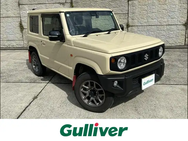 スズキ ジムニー XC 長崎県 2021(令3)年 6万km シフォンアイボリーM ワンオーナー/社外メモリナビ/（Bluetooth/フルセグ）/バックカメラ/衝突軽減システム/レーンアシスト/クルーズコントロール/ETC/シートヒーター/前後ドライブレコーダー/ステアリングスイッチ/マッドガード/純正16インチAW