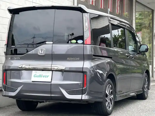 ホンダ ステップワゴン スパーダ クルスピセンシング 埼玉県 2019(令1)年 5万km モダンスティールM 4WD/ホンダセンシング/両側パワースライドドア/純正9インチナビ/【CD DVD SD USB BT】/フルセグTV/バックカメラ/全方位モニター/レーダークルーズコントロール/パドルシフト/ドライブレコーダー/ハーフレザーシート/シートヒーター/横滑り防止装置/純正LEDライト/純正スポーツペダル/純正AW