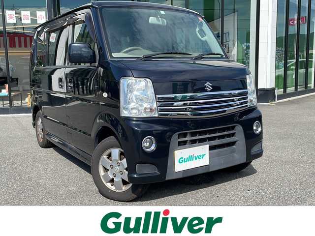 スズキ エブリィ ワゴン PZターボ 兵庫県 2014(平26)年 7.9万km ブルーイッシュブラックパール3 社外７型ナビ/片側パワスラ/純正アルミ/ＥＴＣ/ドアバイザー/AAC