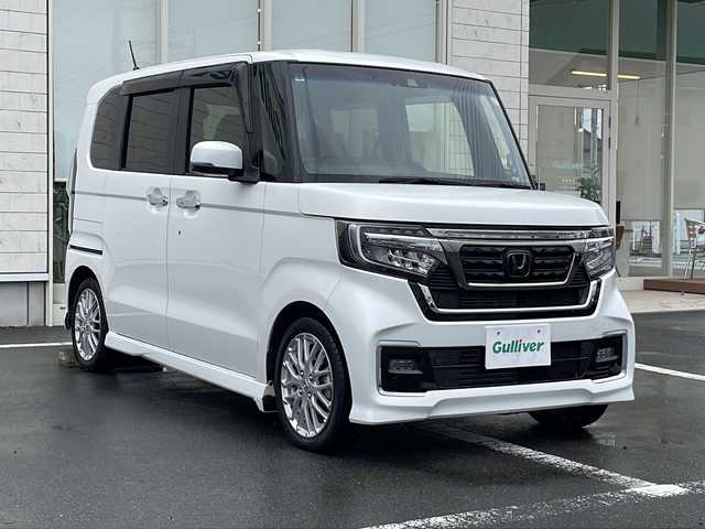 ホンダ Ｎ ＢＯＸ カスタム EX ターボ 静岡県 2021(令3)年 2.5万km プラチナホワイトパール プッシュスタート/スマートキー/ホンダセンシング/純正ナビ/　フルセグTV/BTオーディオ/MSV/バックカメラ/パドルシフト/両側パワースライドドア/ハーフレザーシート/シートヒーター/オートライト/LEDヘッドライト