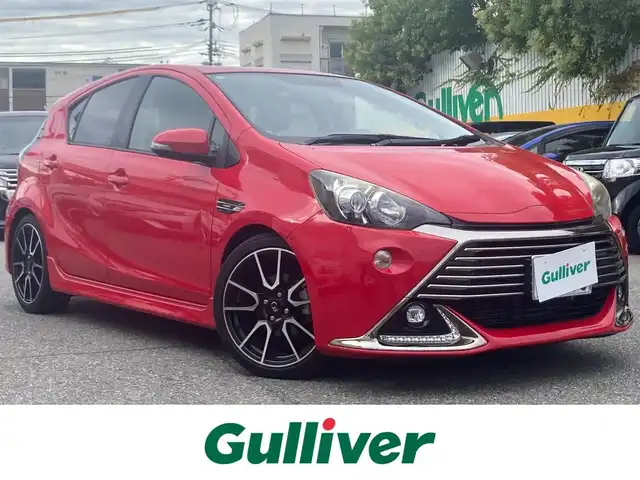 トヨタ アクア G G’s 兵庫県 2015(平27)年 5.1万km スーパーレッドⅤ 純正SDナビ/FM/AM/フルセグTV/CD/DVD/Bluetooth/バックカメラ/プッシュスタートボタン/クルーズコントロール/シートヒーター/スマートキー×2/ステアリングスイッチ/電動格納ミラー/プッシュスタートボタン/革巻きステアリング/ETC/オートライト/Gs’アルミホイール/Gsフロアマット
